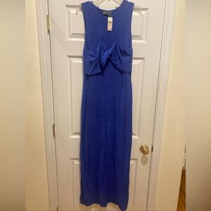 NWT Anthropologie Sunday in Brooklyn Blue Maxi Dress Sz Large NEW